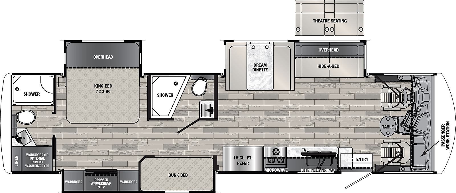 2021 Forest River Georgetown GT5 36B5 Floor Plan