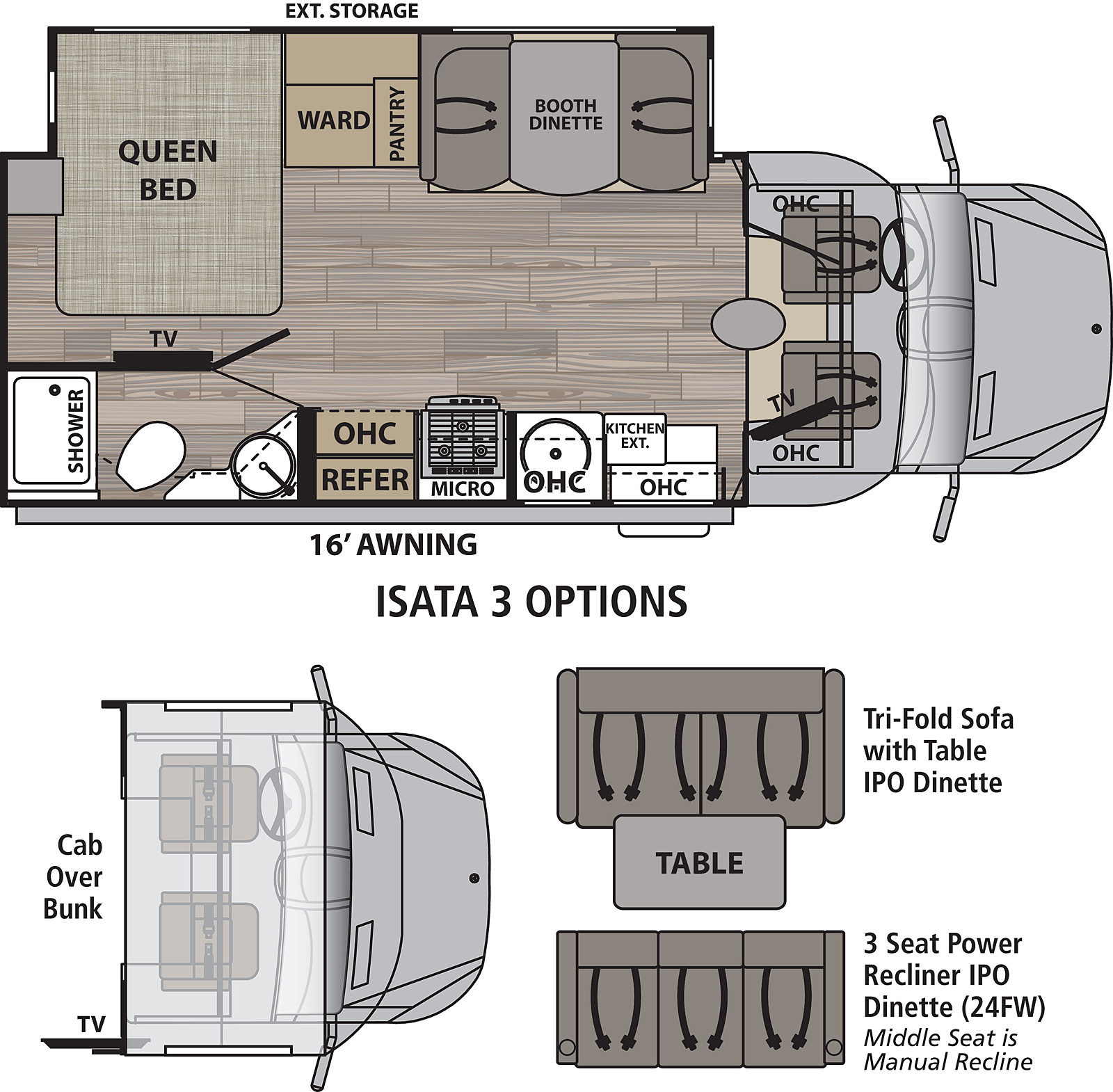 2022 Dynamax Isata 3 24FW Floor Plan