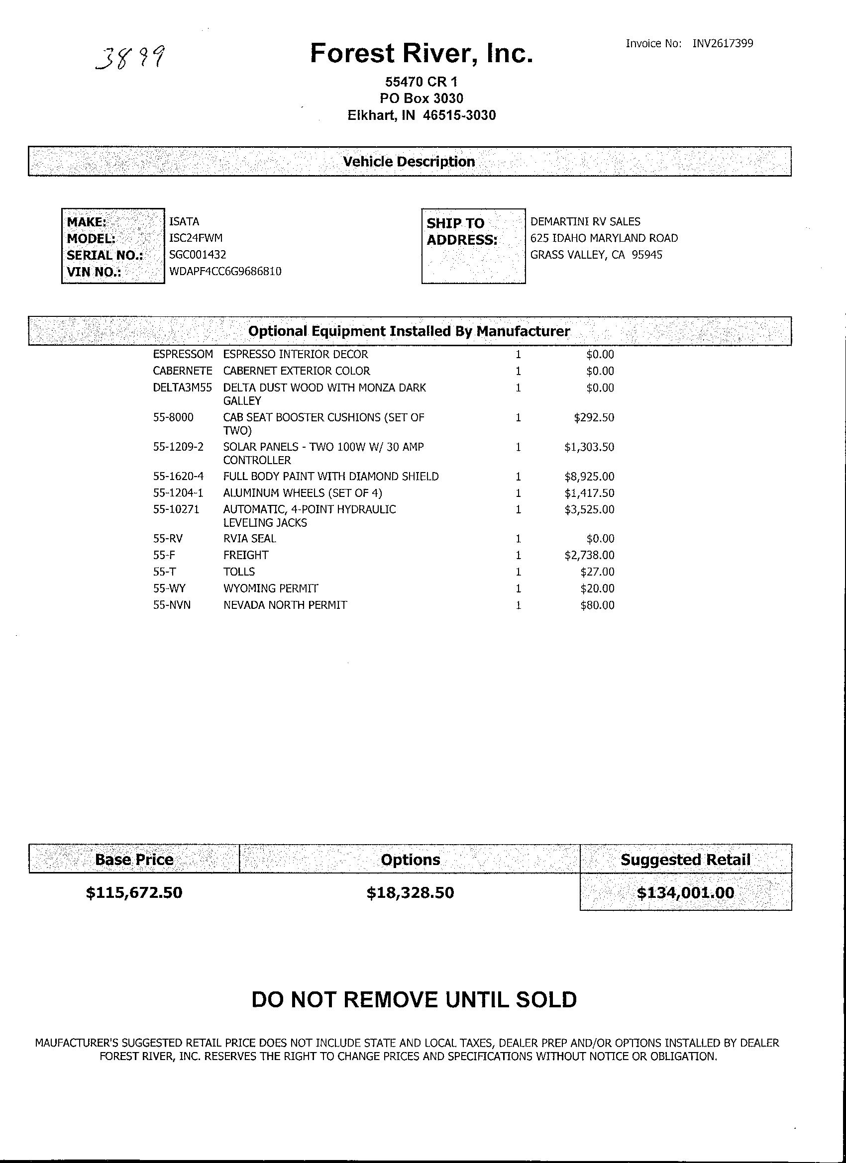 2017 Dynamax Isata 3 24FW MSRP Sheet