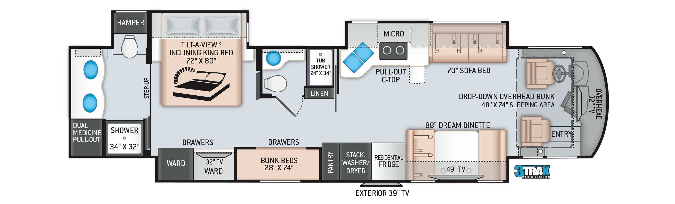 2021 Thor Aria 4000 Floor Plan