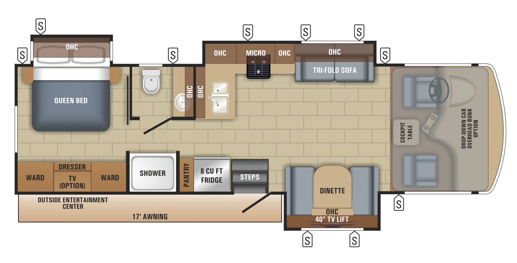 2018 Jayco Alante 31P Floor Plan