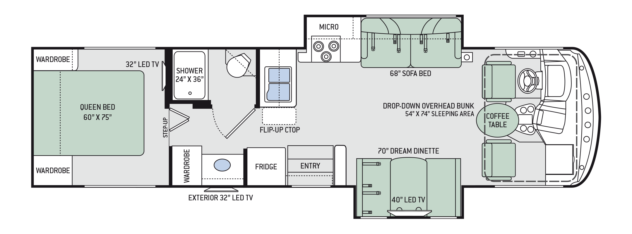 2018 Thor Windsport 31Z Floor Plan