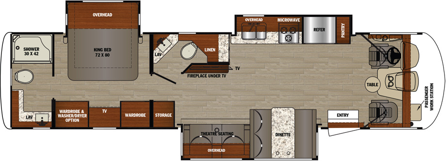 2019 Forest River Georgetown GT5 34H5 Floor Plan