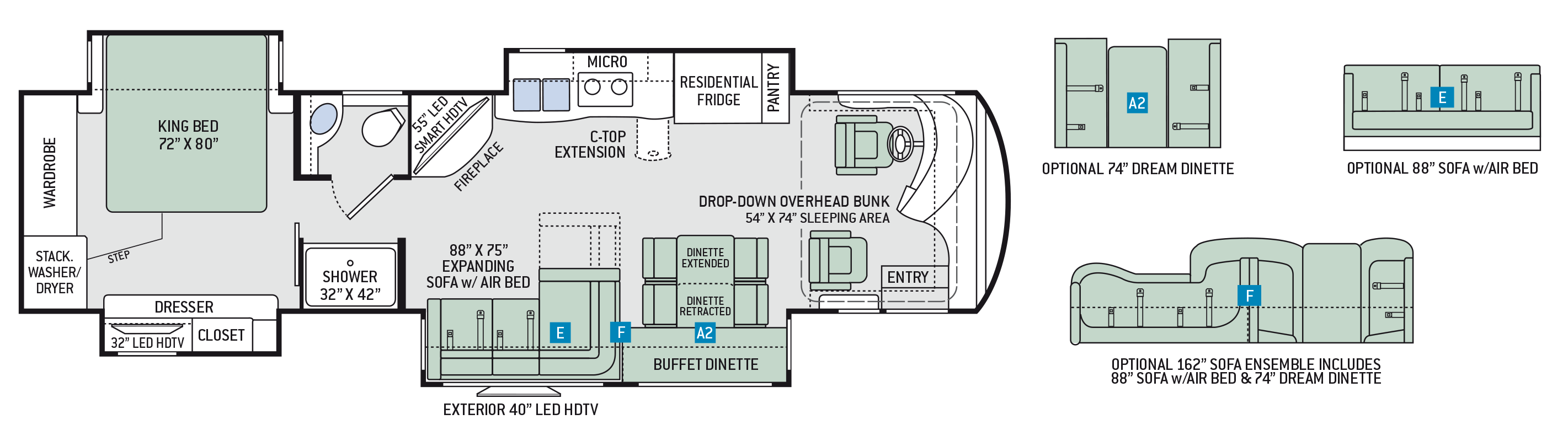 2018 Thor Venetian G36 Floor Plan