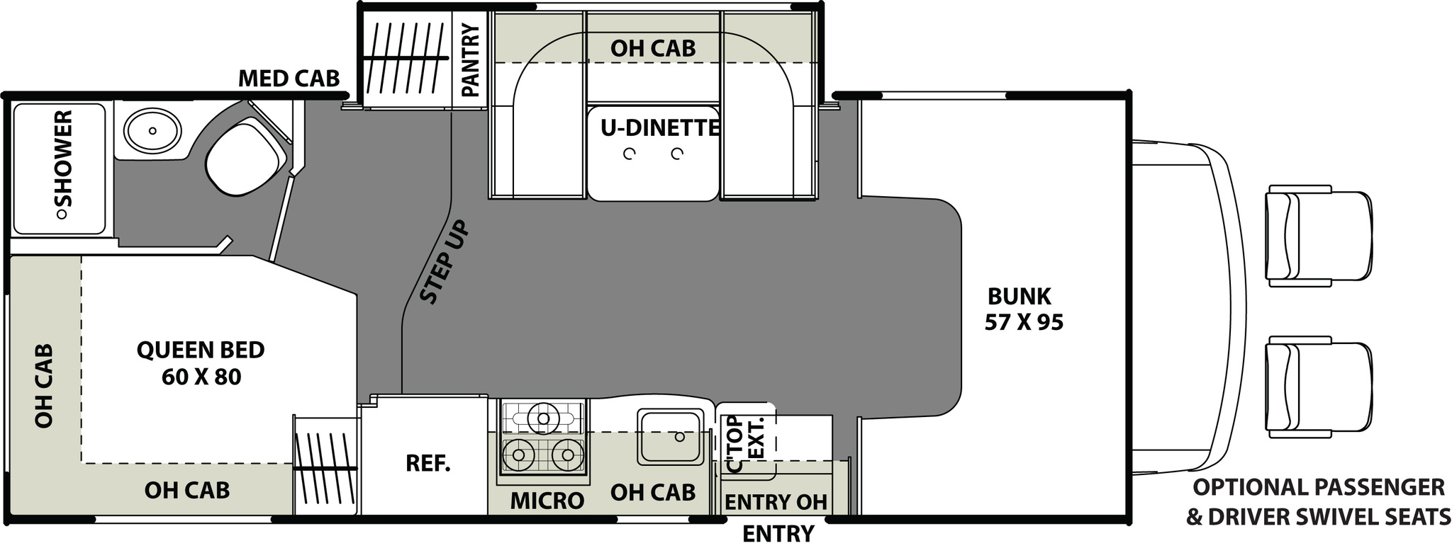 2017 Coachman Freelander 22QB Floor Plan