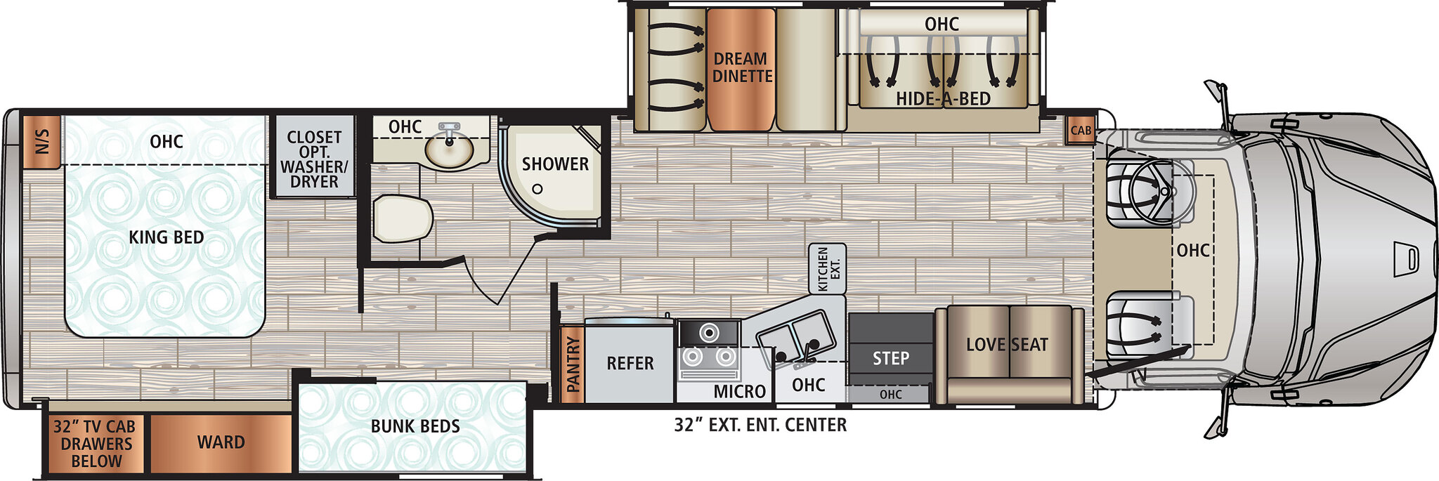 2021 Dynamax DX3 37BH Floor Plan