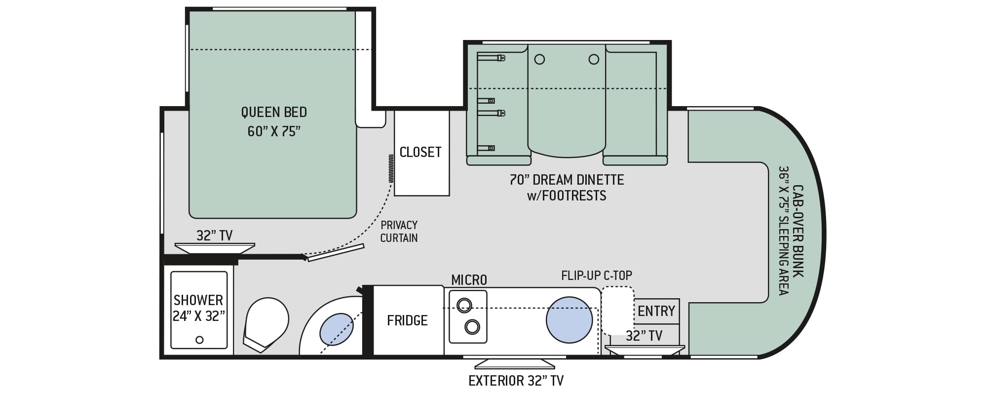 2019 Thor Siesta 24SS Floor Plan