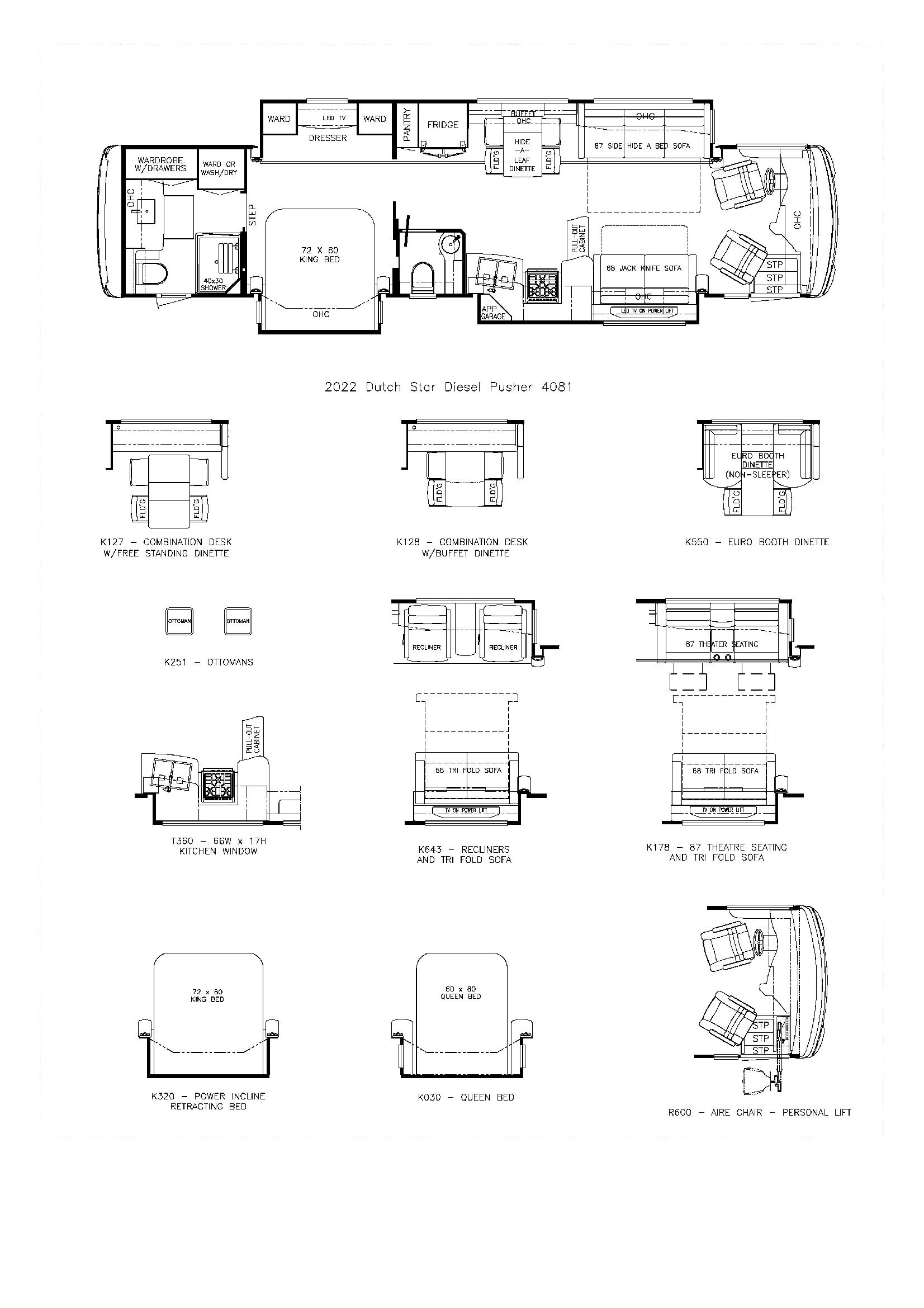 2022 Newmar Dutch Star 4081 Floor Plan