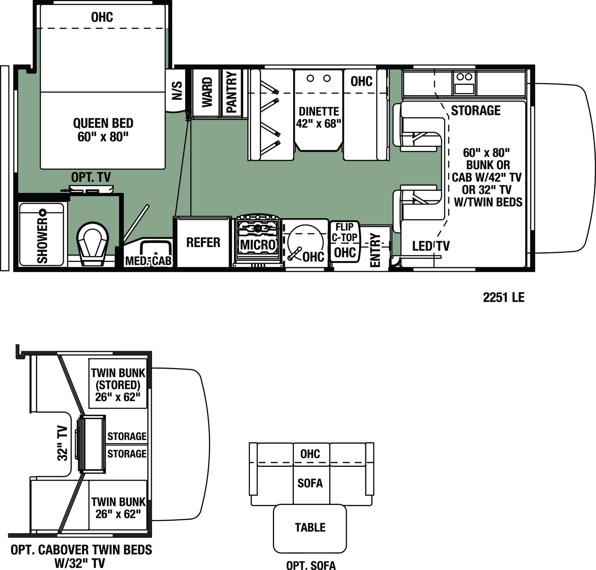 2017 Forest River Forester 2251SLE Floor Plan