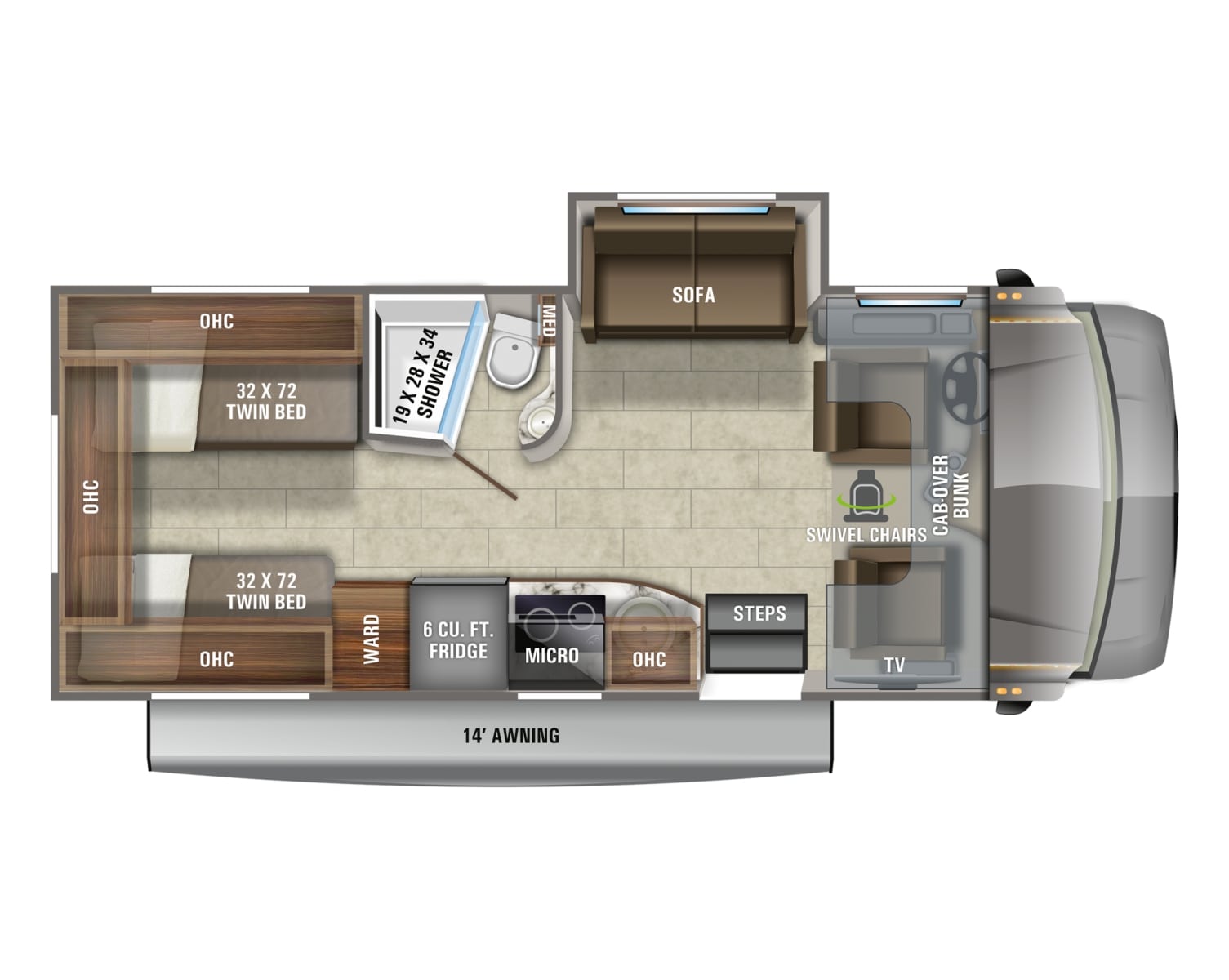 2021 Jayco Melbourne 24T Floor Plan