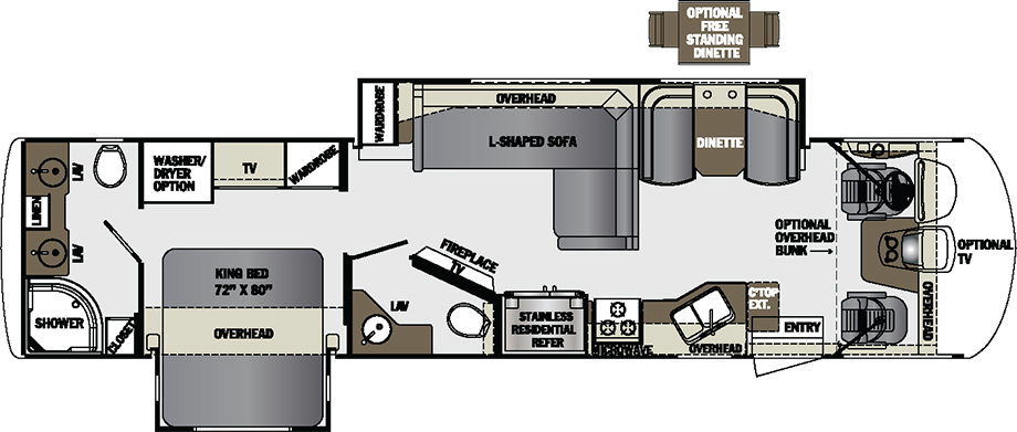 2017 Forest River Georgetown XL 369DS Floor Plan