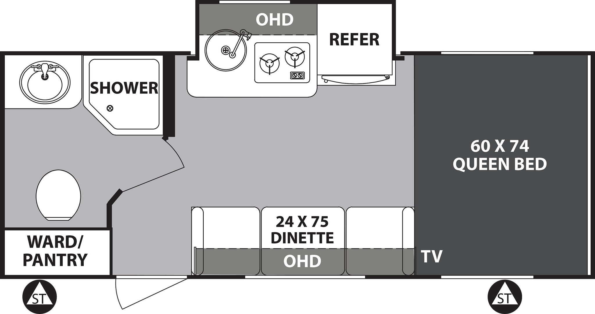 2020 Forest River R-Pod 180 Floor Plan