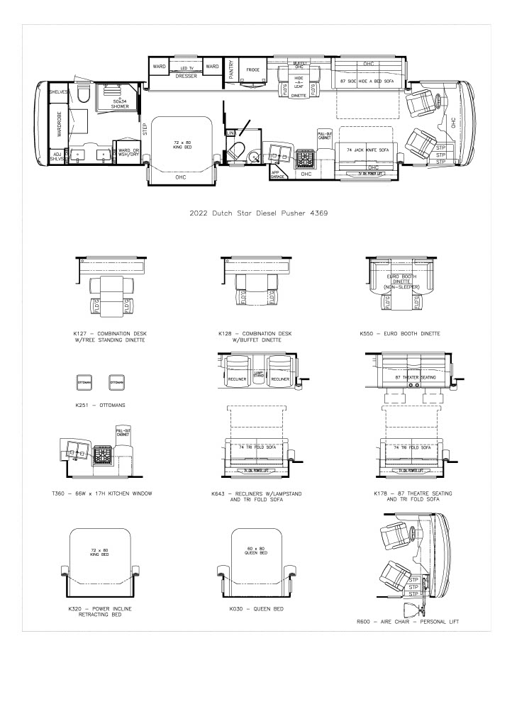 2022 Newmar Dutch Star 4369 Floor Plan