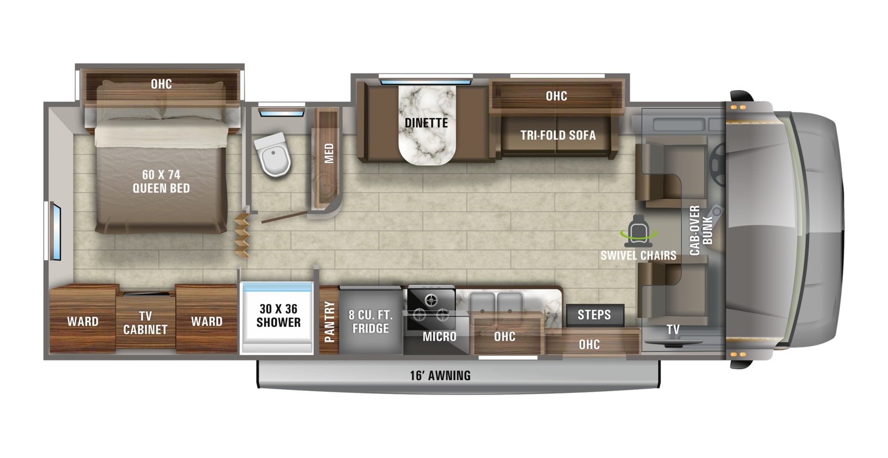 2021 Jayco Greyhawk 29MV Floor Plan