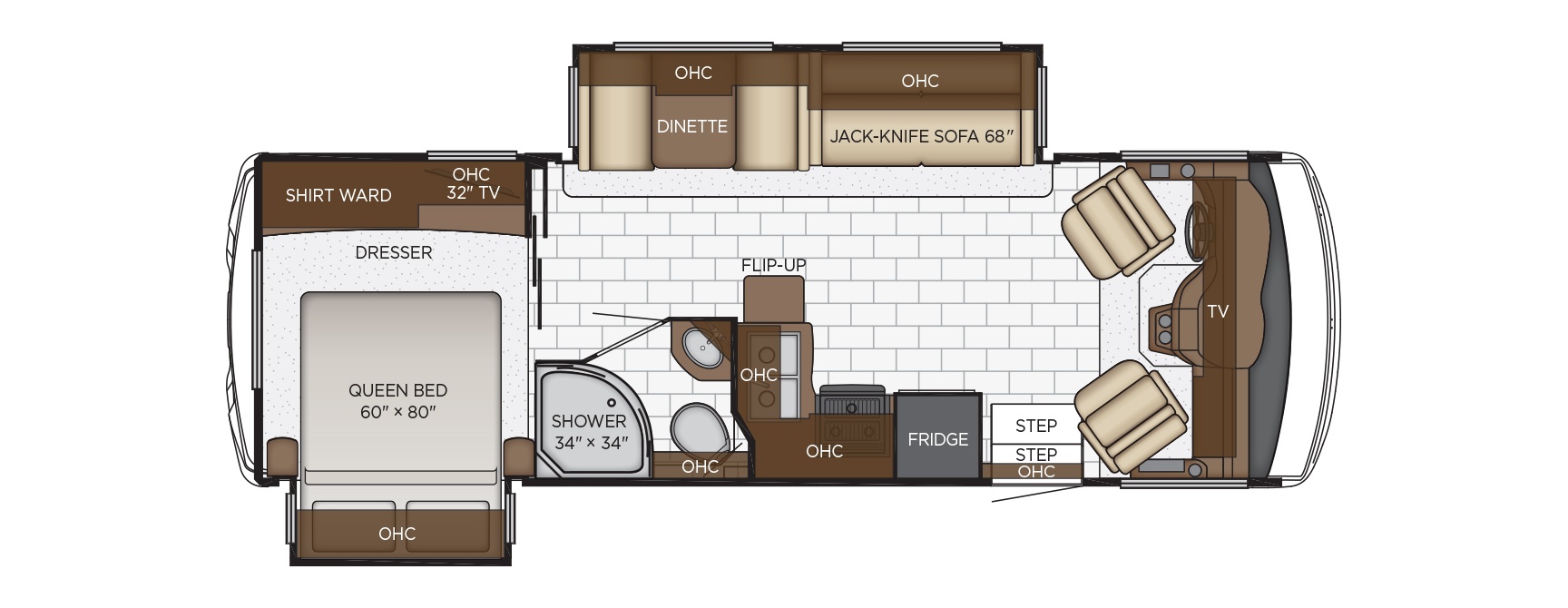 2021 Newmar Bay Star Sport 2702 Floor Plan