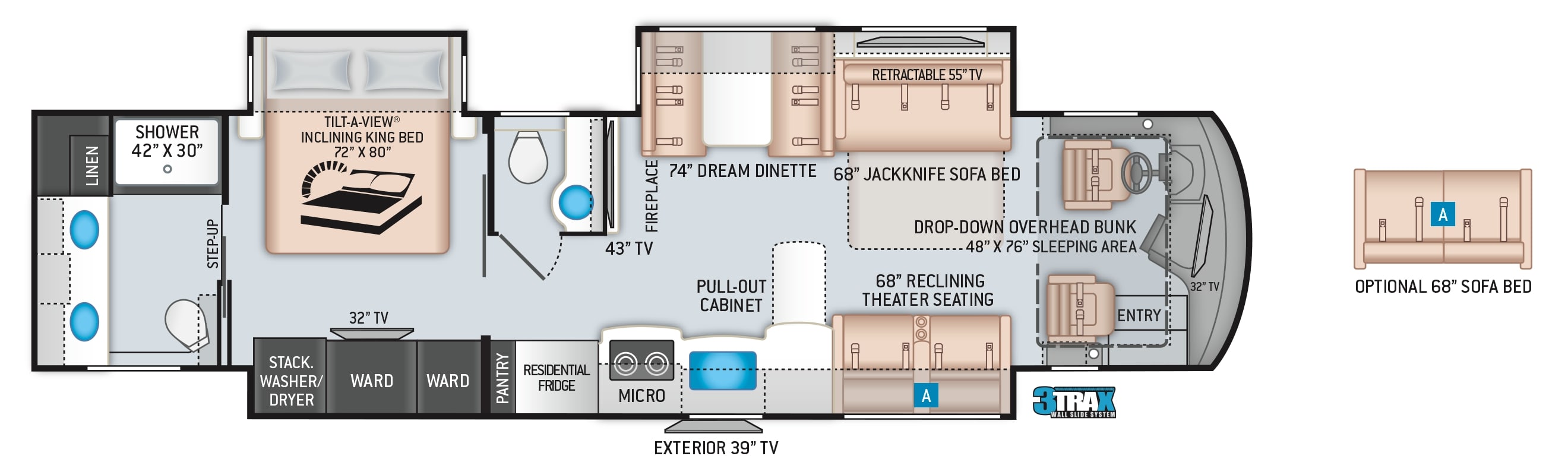 2021 Thor Aria 3901 Floor Plan