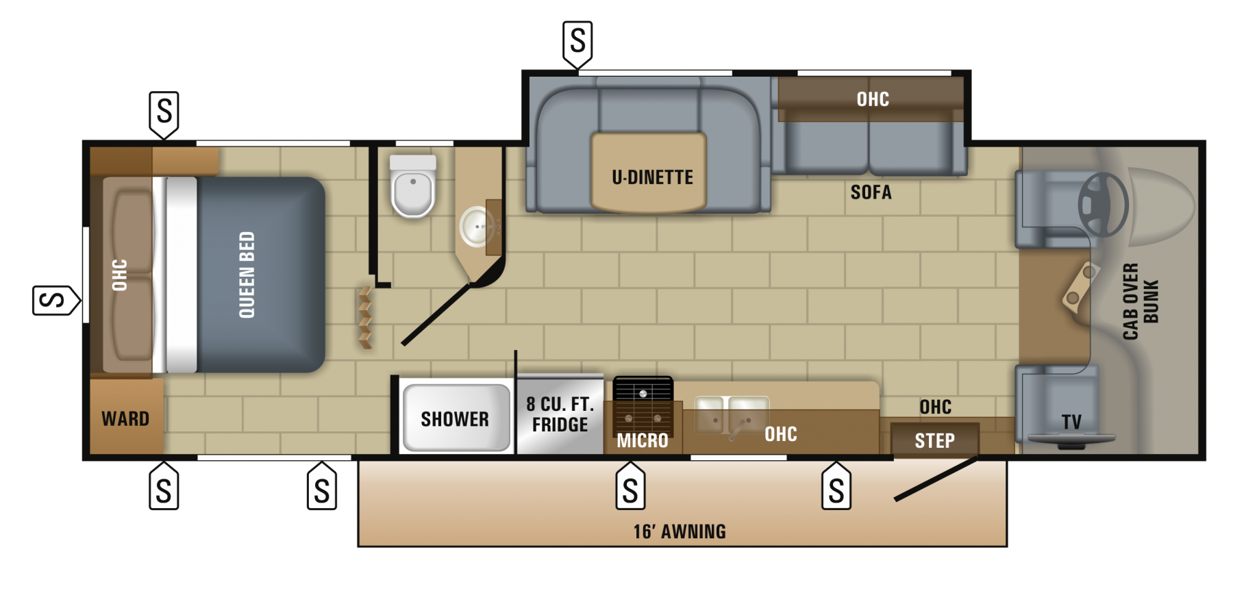 2018 Jayco Redhawk 29XK Floor Plan