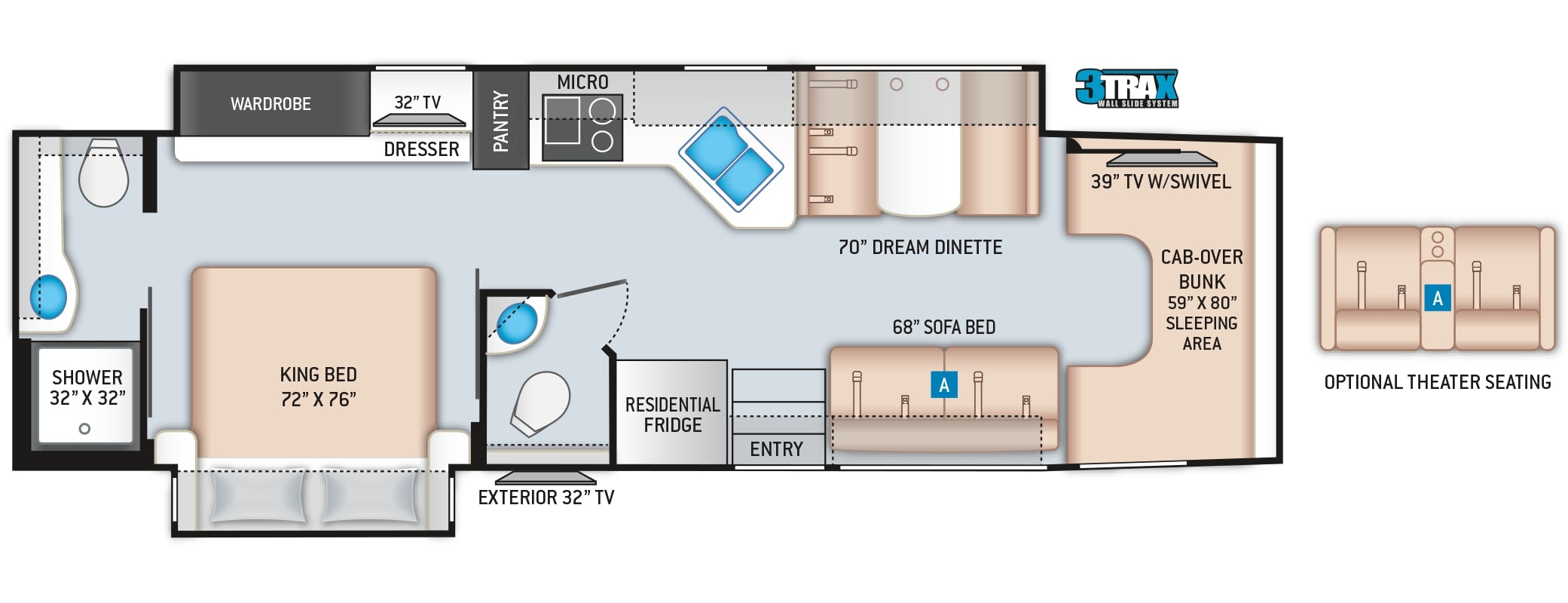 2021 Thor Omni BH35 Floor Plan