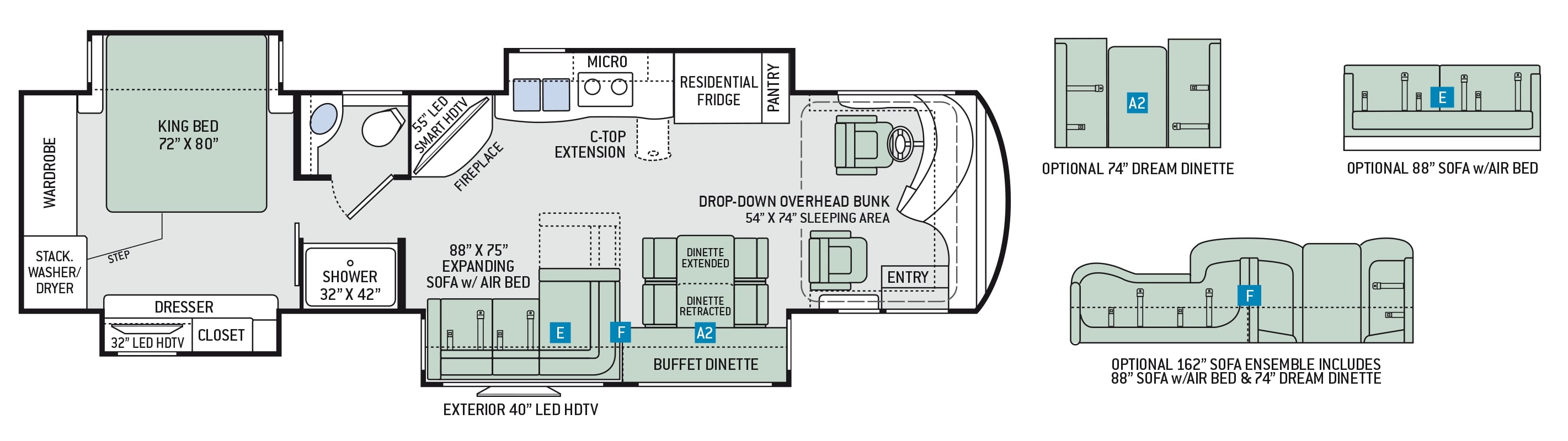 2018 Thor Venetian G36 Floor Plan