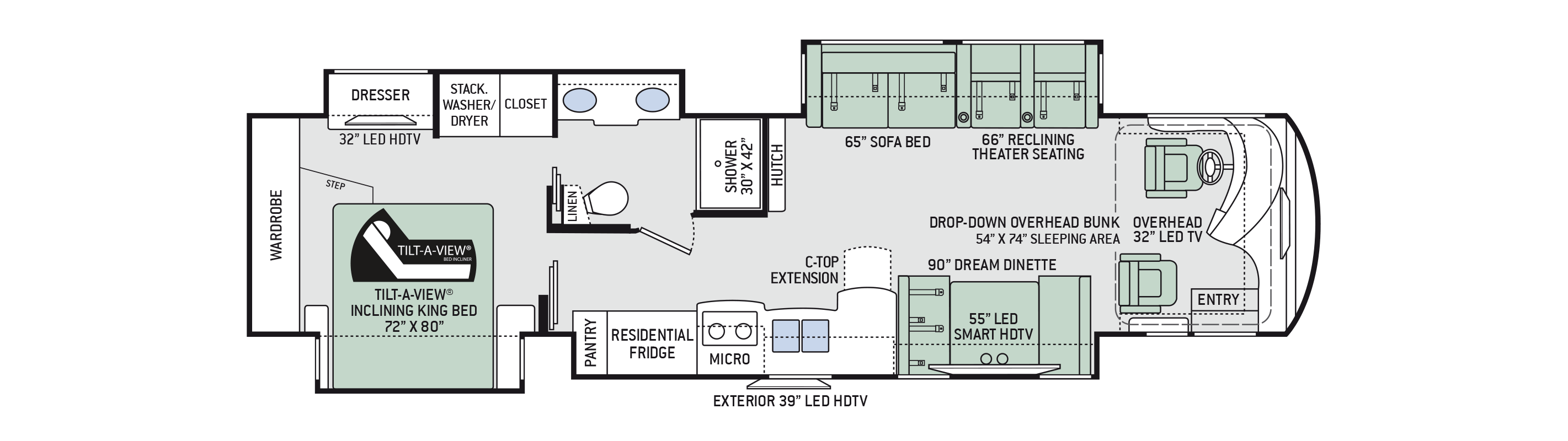 2018 Thor Venetian S40 Floor Plan