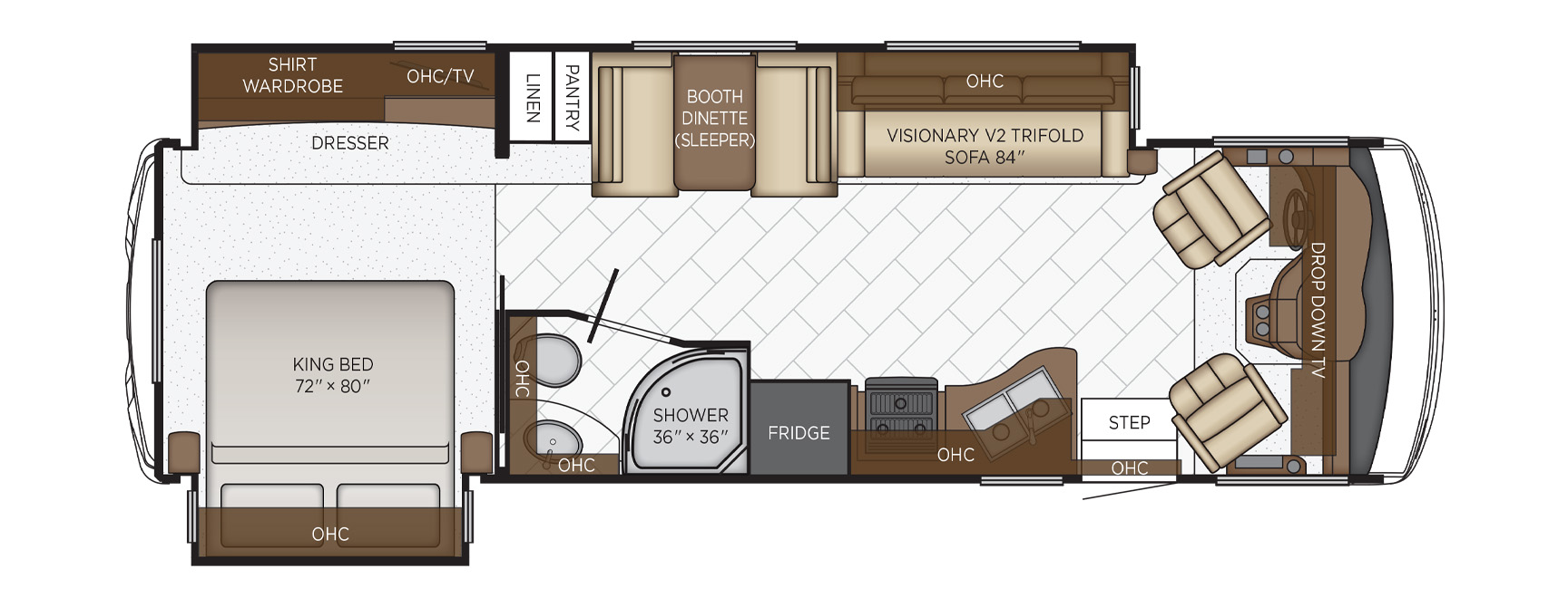 2022 Newmar Bay Star 3124 Floor Plan