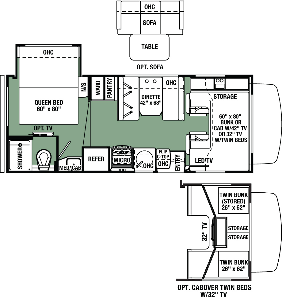 2016 Forest River Forester 2251SLE Floor Plan