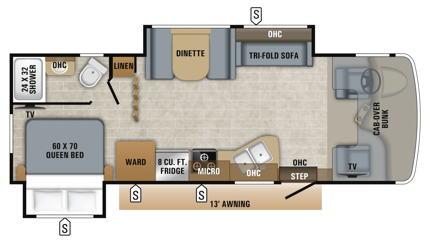 2019 Jayco Greyhawk 26Y Floor Plan