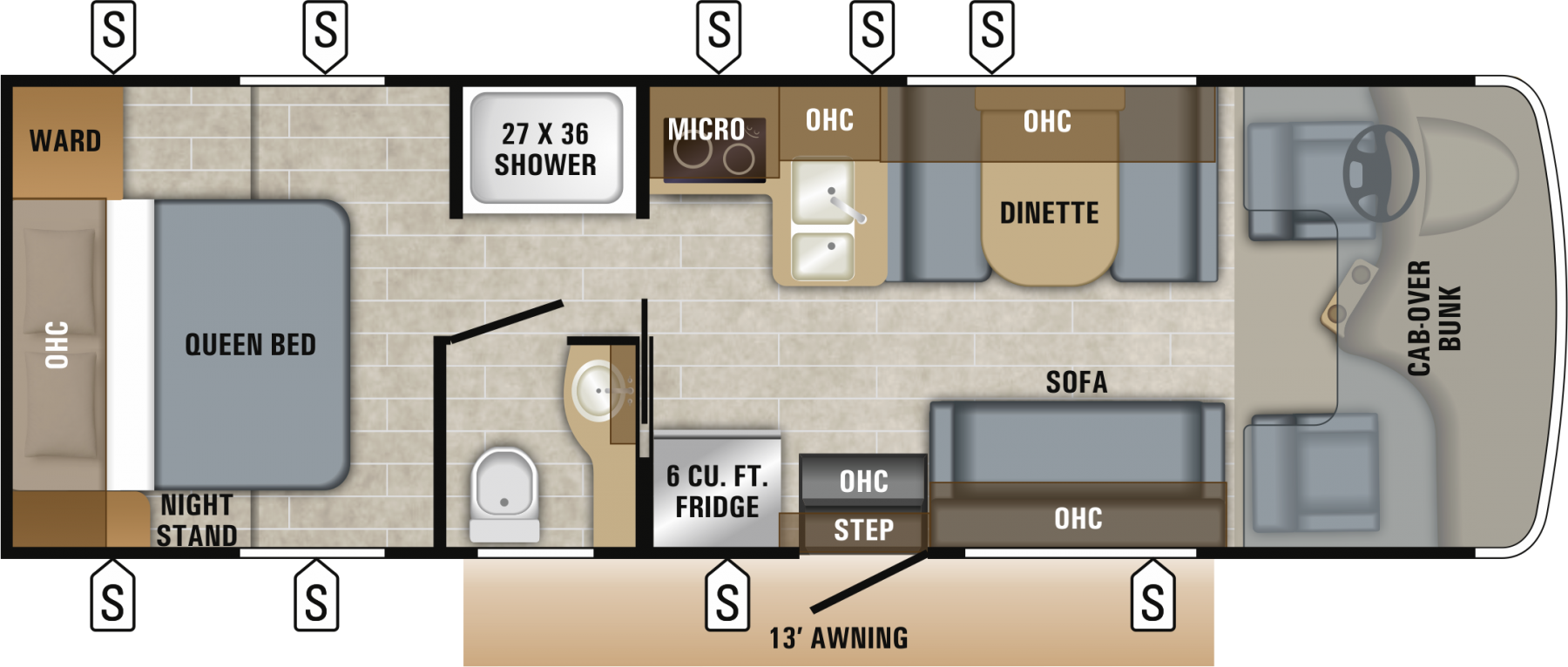 2019 Jayco Redhawk SE 27N Floor Plan