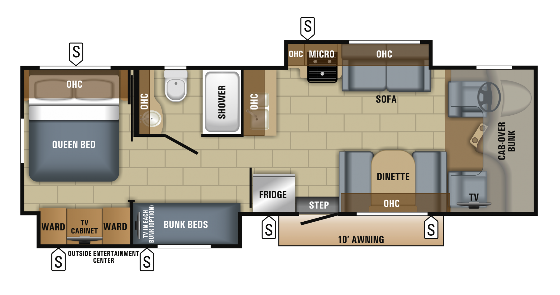 2018 Jayco Greyhawk Prestige 31FSP Floor Plan