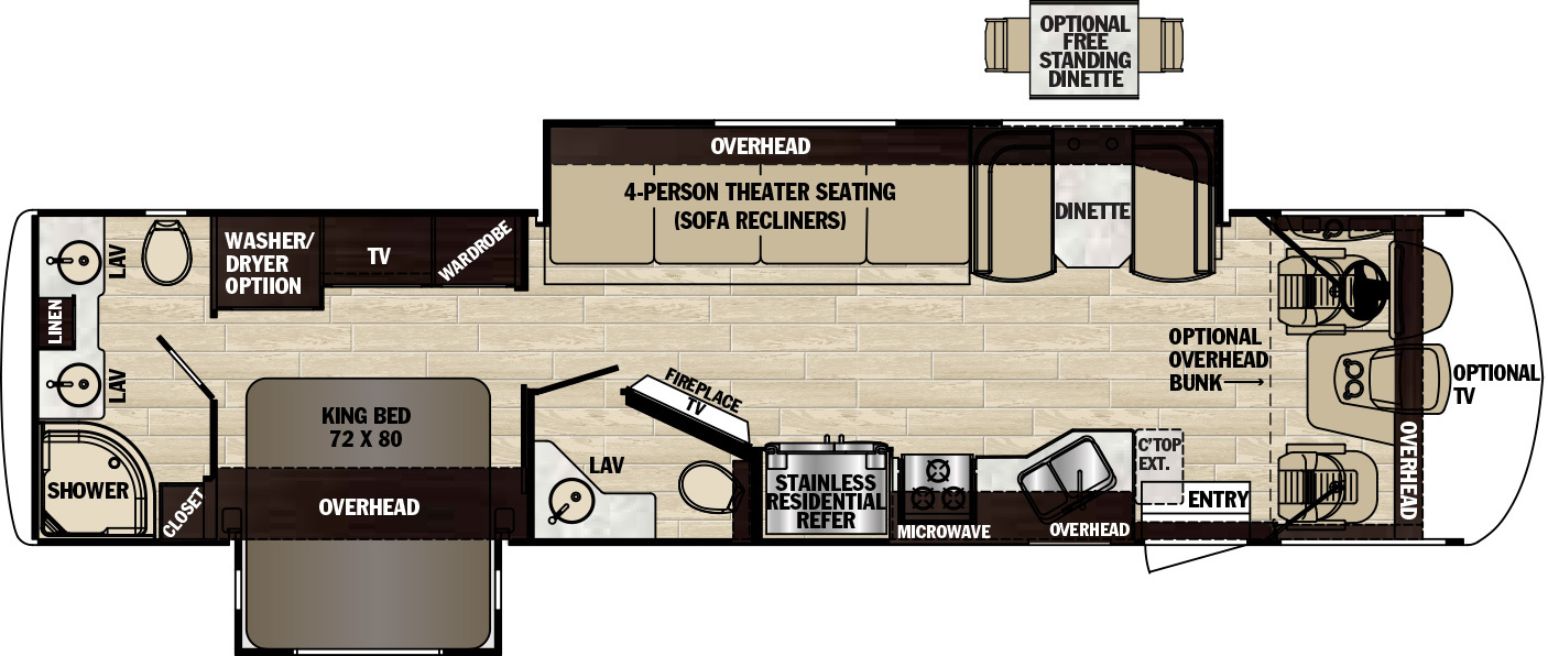 2020 Forest River Georgetown XL 369DS Floor Plan