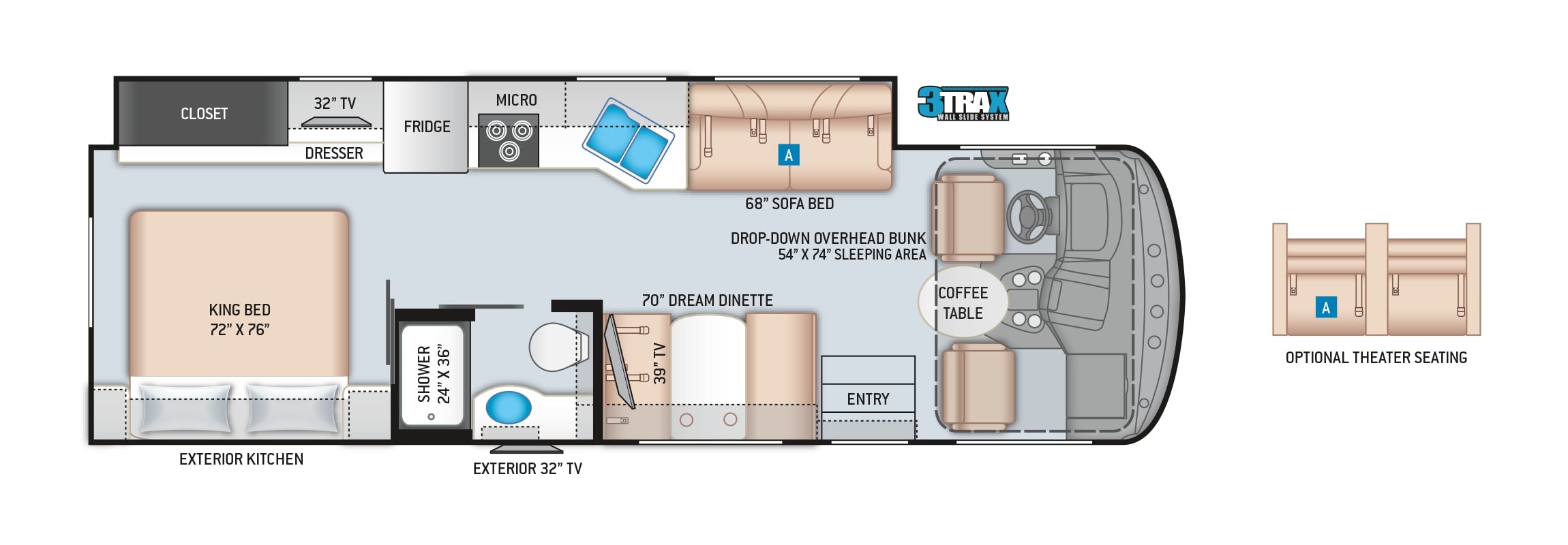 2021 Thor Windsport 29M Floor Plan