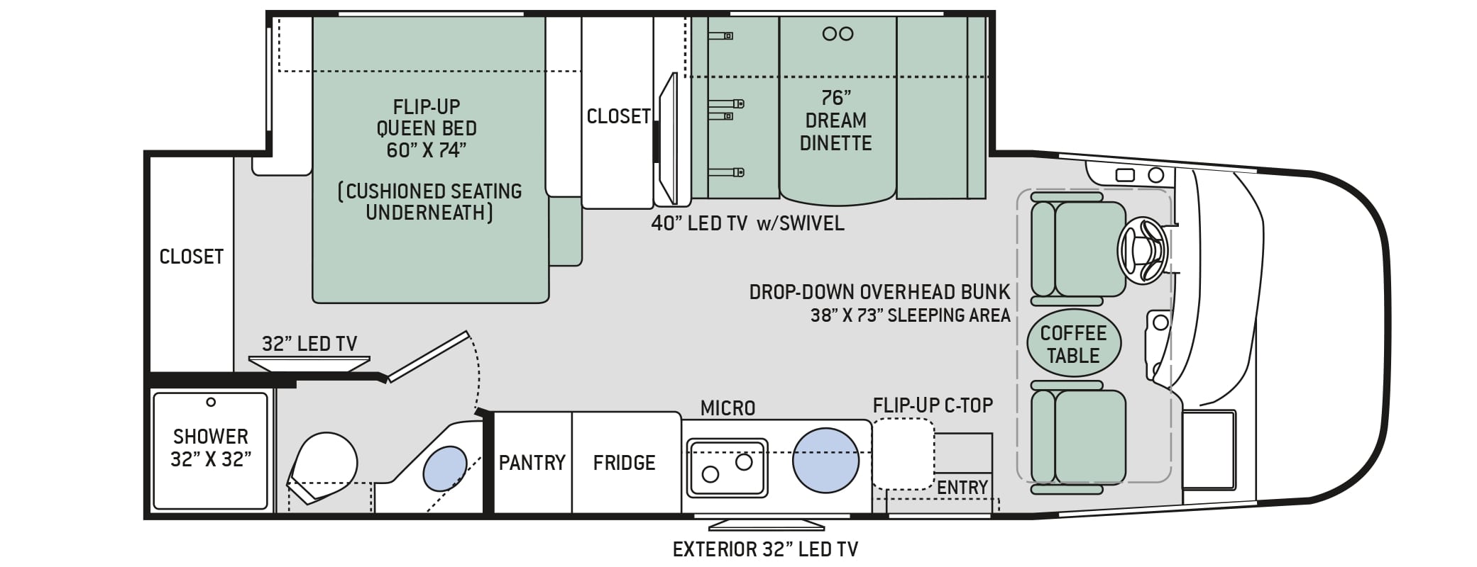 2018 Thor Vegas 25.6 Floor Plan