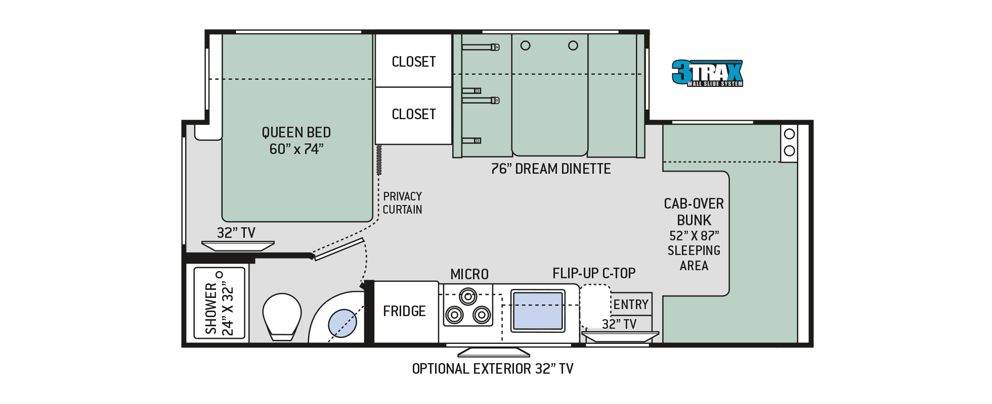 2019 Thor Chateau Sprinter 24BL Floor Plan