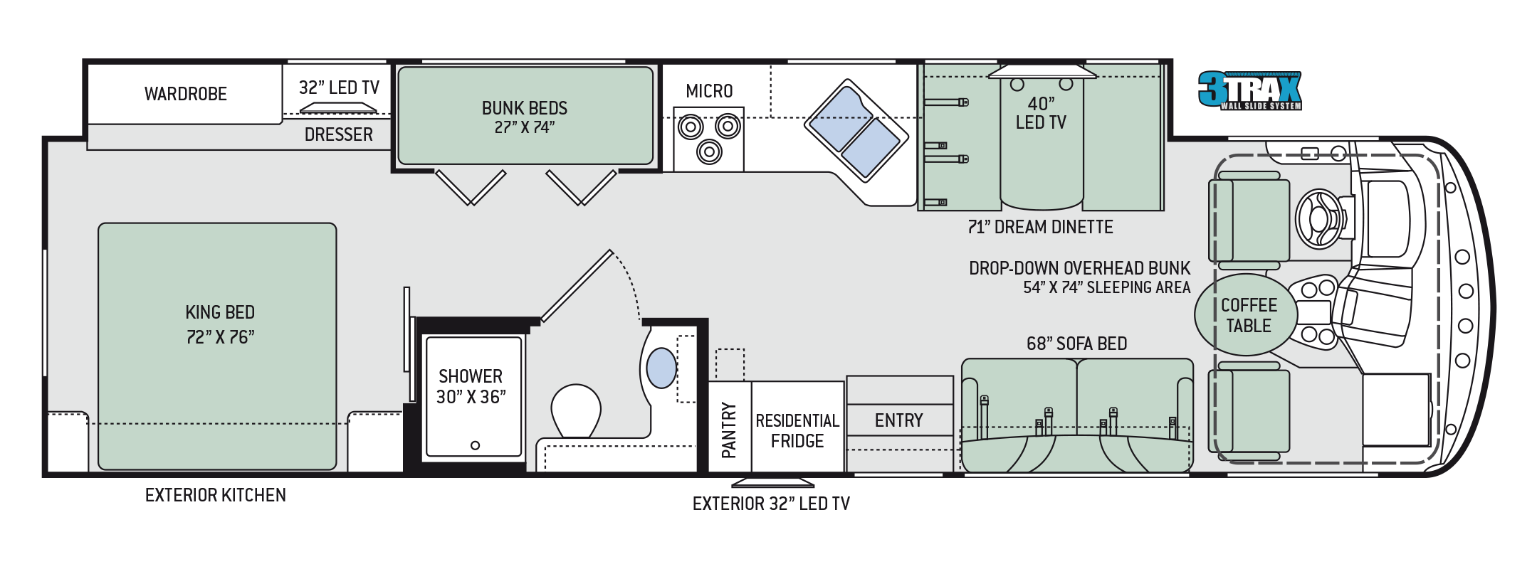 2018 Thor Windsport 34J Floor Plan