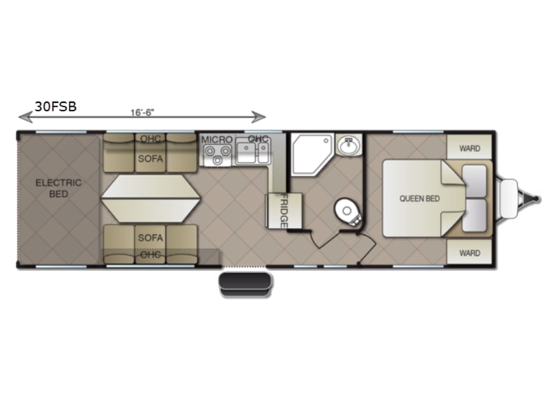 2017 Pacific Coachworks Northland Hauler 30FSB Floor Plan