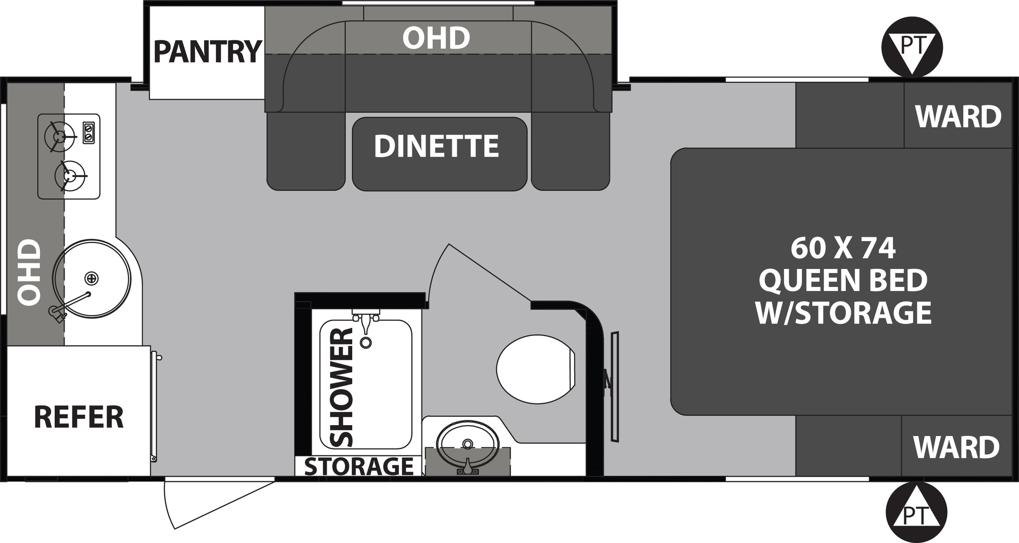 2020 Forest River R-Pod 195 Floor Plan