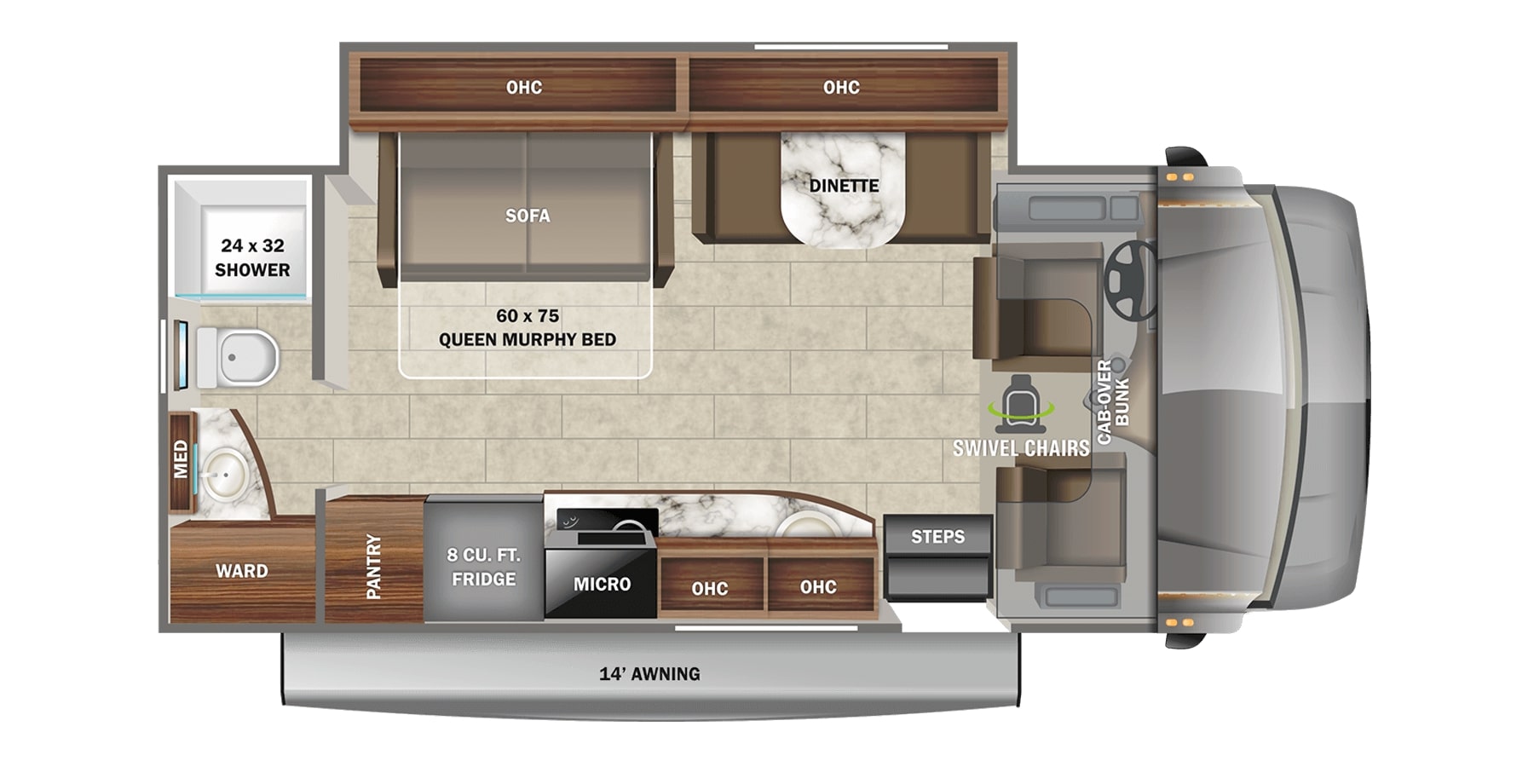 2022 Jayco Melbourne 24R Floor Plan