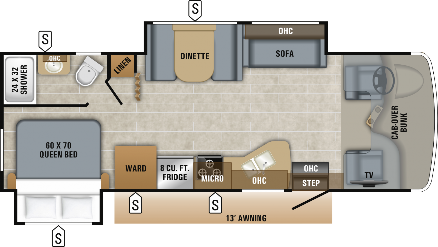 2019 Jayco Redhawk 26XD Floor Plan