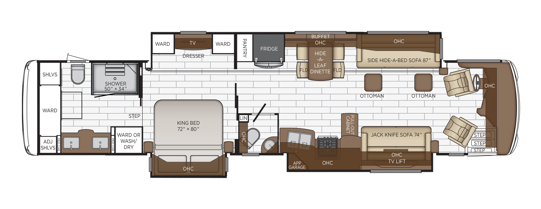 2021 Newmar Dutch Star 4369 Floor Plan