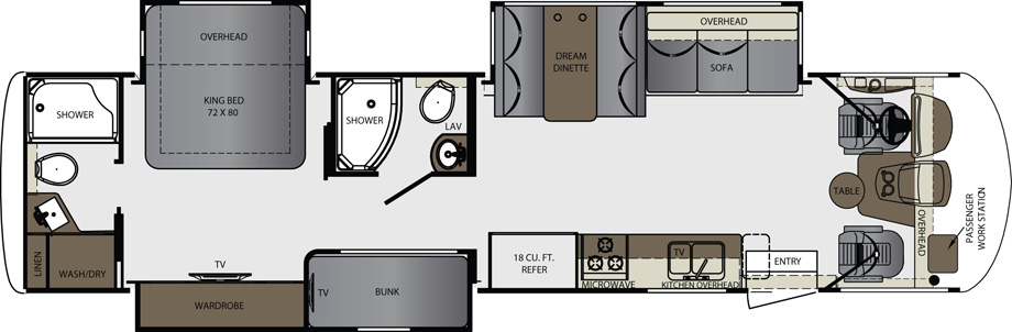 2018 Forest River Georgetown GT5 36B5 Floor Plan