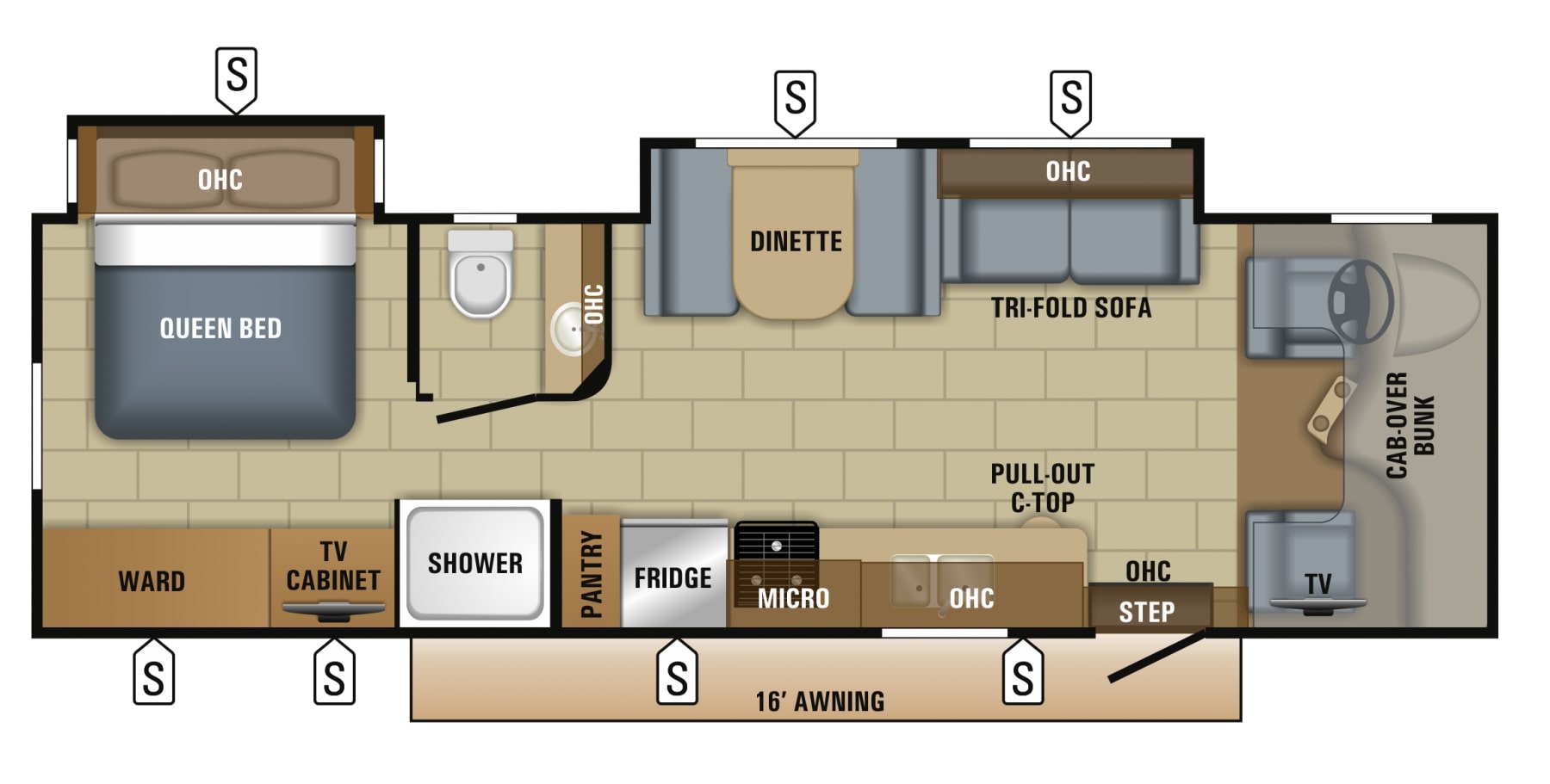 2018 Jayco Greyhawk 29MV Floor Plan