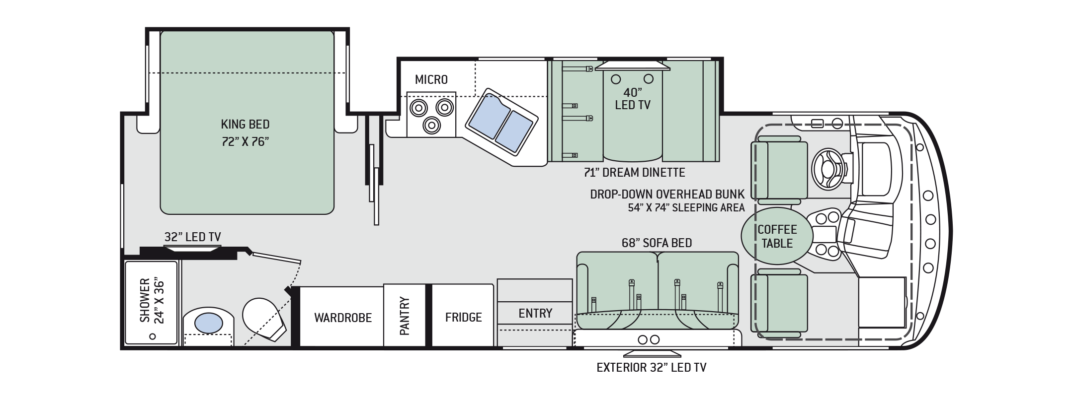 2018 Thor Windsport 27B Floor Plan