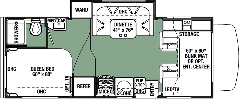2018 Forest River Forester 2291S Floor Plan