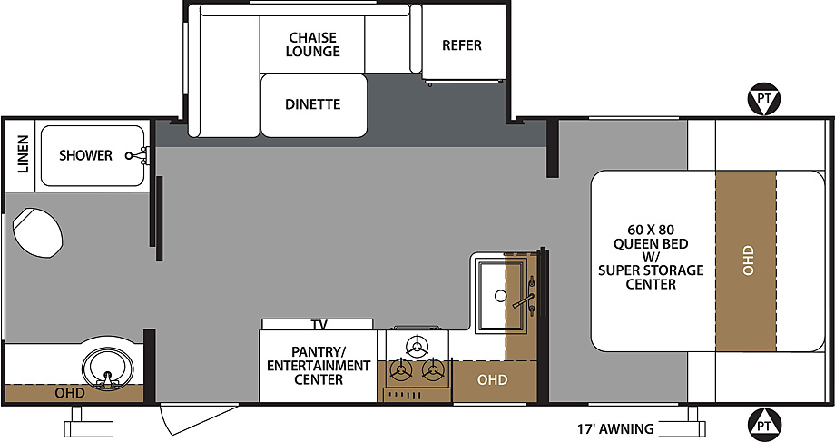 2019 Forest River Surveyor Legend 241RBLE Floor Plan