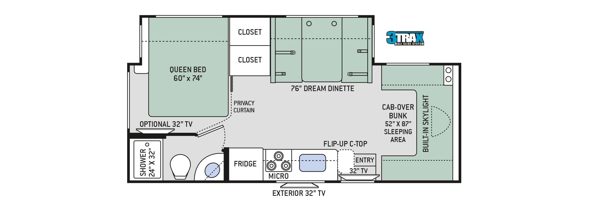 2019 Thor Quantum KM24 Floor Plan