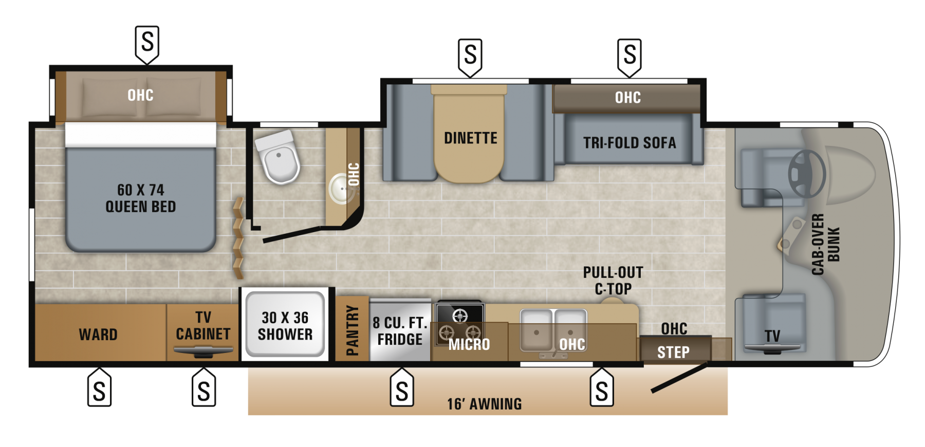 2019 Jayco Greyhawk 29MV Floor Plan