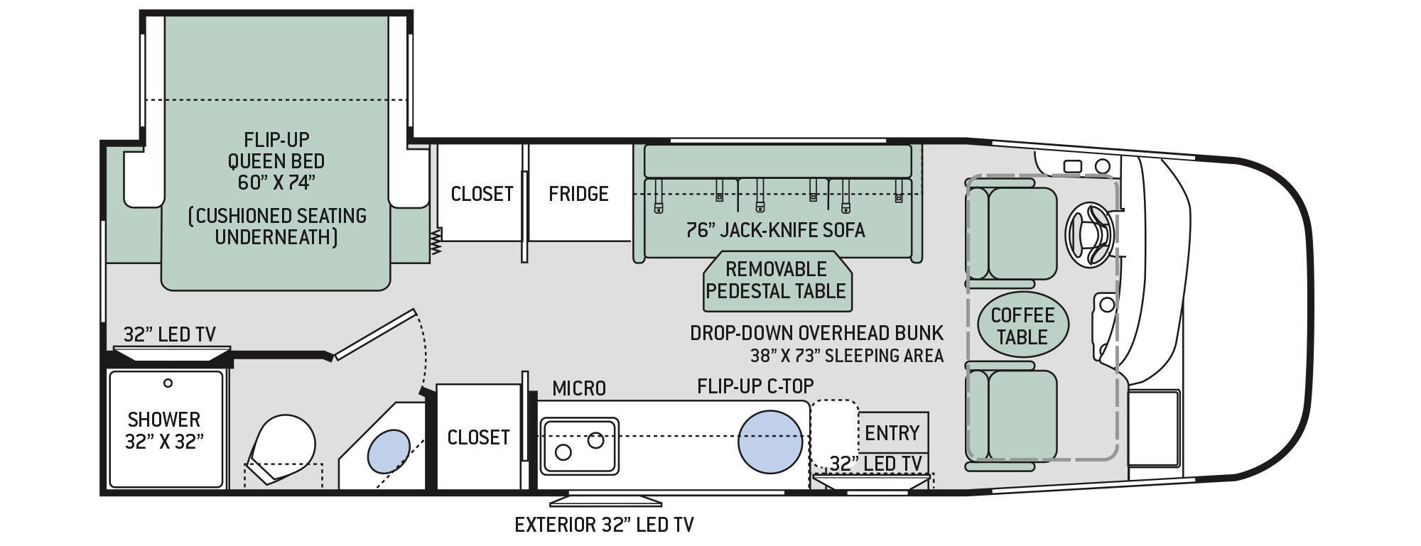 2018 Thor Vegas 25.3 Floor Plan