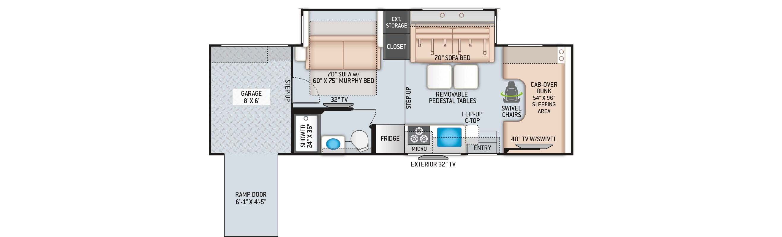 2020 Thor Outlaw 29S Floor Plan