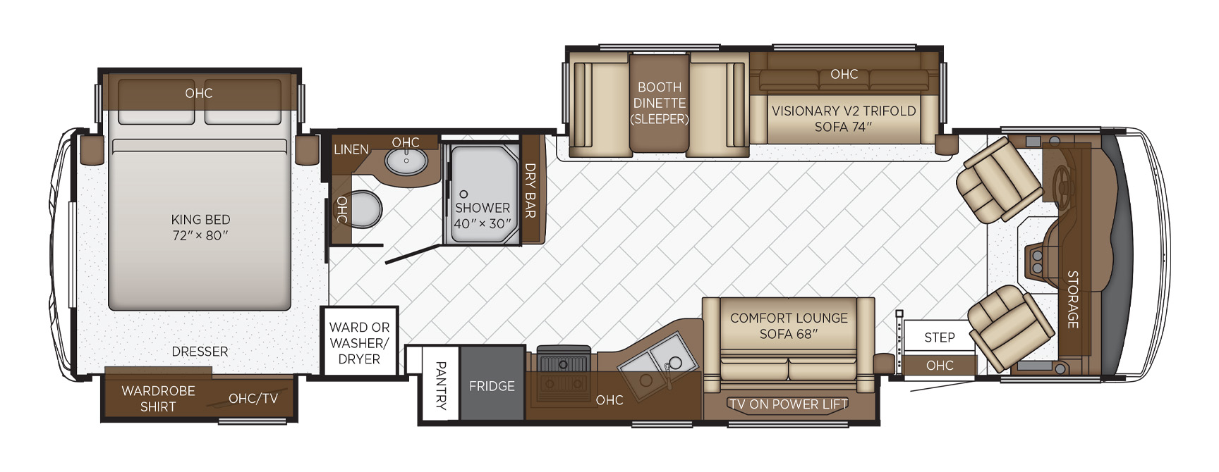 2022 Newmar Bay Star 3626 Floor Plan