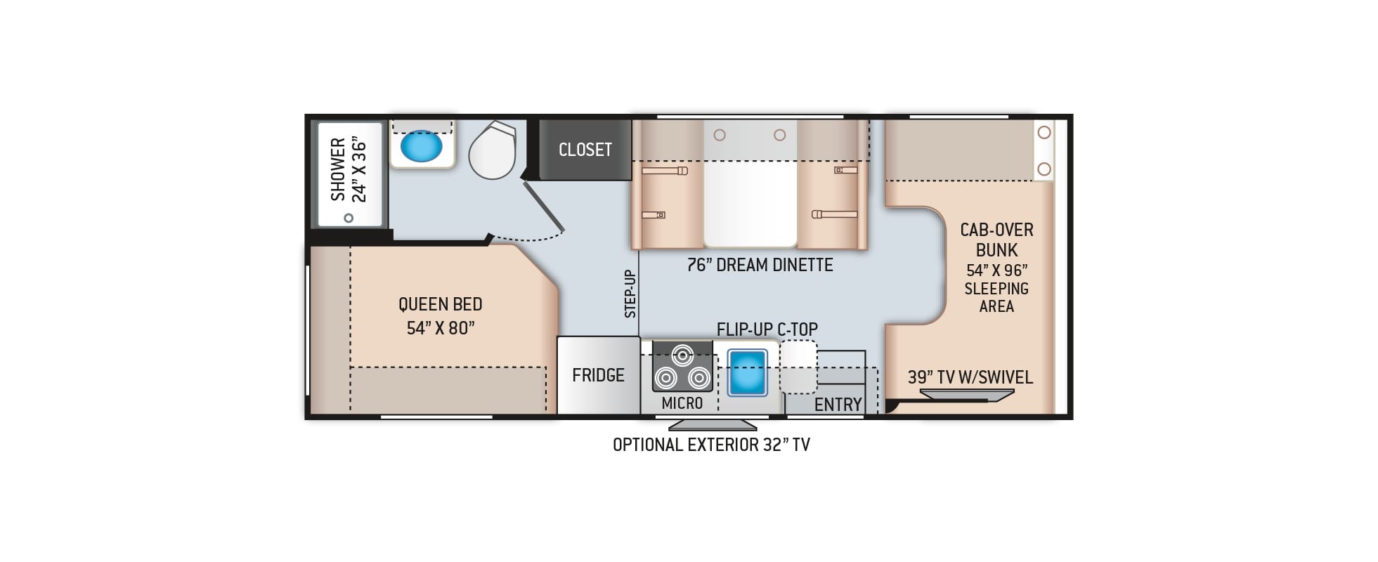 2021 Thor Chateau 22E Floor Plan